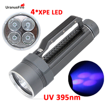 Uranusfire XPE UV LED Diving flashlight Ultraviolet 395NM Waterproof Underwater 100m Tactical Lantern Torch for hunting 2024 - buy cheap