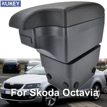 Caja de consola central negra de estilo de coche para Skoda Octavia 2014-2017, nuevo reposabrazos 2015 A7 2024 - compra barato