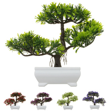 Plantas artificiais Pequeno Bonsai Árvore Vaso de Flores Em Vaso de Plantas Falso Enfeites Para Casa Decoração Do Hotel Decoração Do Jardim Pinheiro 2024 - compre barato