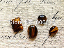 40Pcs Natural tiger's-eye Stone Flat Base Semi-precious Beads Jewelry Accessories & Findings 2024 - buy cheap