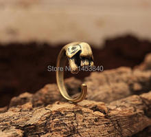 Anel de aniversário com formato de animal, anel com tamanho livre ajustável e bijuterias de formato de cachorro 2024 - compre barato