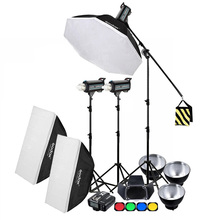 3x Godox QS400II / QS600II / QS800II / QS1200II 2.4G Wireless X1T Transmitter Studio Strobe Flash Light Set Softbox Lighting Kit 2024 - buy cheap