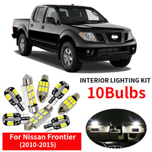 10pcs Auto Car LED Light Bulbs Interior Kit For  2010 2011 2012 2013 2014 2015 Nissan Frontier Map Dome Trunk License Plate ligh 2024 - buy cheap