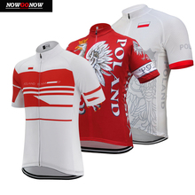 2019 cycling jersey poland national team men pro short sleeve summer pro white&red bike wear road mtb ciclismo Breathable 2024 - buy cheap