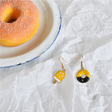 Korea Harajuku Asymmetrical Donuts Ice Cream Drop Earrings for Girl Cute Food Donuts Brincos Holiday Funny Party Jewelry Gifts 2024 - buy cheap