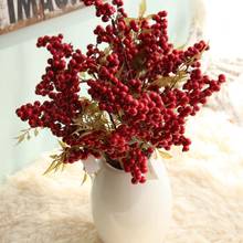 1 pcs artificial berry green bean foam flowers home decor small fake flowers bacca fruit branch decoration accessories fake plan 2024 - buy cheap