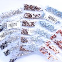 SS3-SS10 Mix 6 Sizes Crystal AB 1680PCS/lot Bead Glass FlatBack Rhinestones Shiny Beads For 3D Nail Art Decoration Accessories 2024 - buy cheap