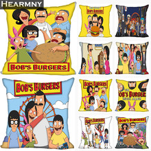 Nova chegada bobs burgers fronha travesseiro capa quarto escritório em casa decorativa quadrado zíper fronha fronhas cetim macio não desvanecer 2024 - compre barato