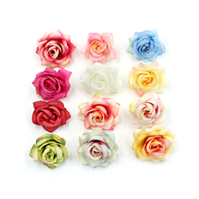 New 10pcs 6cm Artificial Flower High Quality Silk Rose Head Wedding Home Decoration DIY Flower Wall Scrapbook Gift Box 2024 - купить недорого