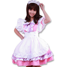 Brdwn Coffee shop assistant Princess womens animation exhibition Lolita maid Pink Apron dress cosplay costume 2024 - buy cheap