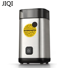 Электрическая кофемолка JIQI, 220 В, с лезвиями из нержавеющей стали, 300 Вт, мельница для зерен, трав/орехов/приправ, для домашнего использования 2024 - купить недорого