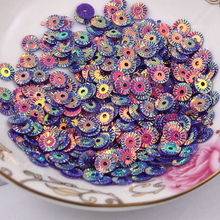 3000Pcs 6mm Round Wheel Flower Gold Plating Loose Sequins Sewing PVC  DIY Paillette Dark Purple Confetti 2024 - buy cheap