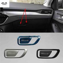 2pcs/lot stainless steel Passenger side glove box switch decoration cover for 2019 Ford FOCUS 4 MK4 Car accessories 2024 - buy cheap