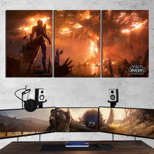 World of Warcraft Canvas Painting Sylvanas Fire Burning Teldrassil Game Poster Print Fan Art Wall Decor Playroom Picture 2024 - buy cheap