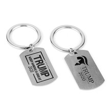 Trump Keep America Great 2020 Letters dog tag Keychain Stainless Steel Key Ring Trinket 2024 - buy cheap