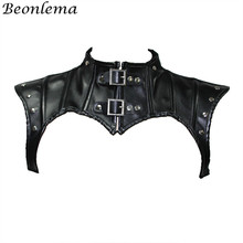 Beonlema Steampunk Neck Corset Accessories Black Gothic Tops Shapewear Shawl Women Retro Corselet Sexy Leather Rivets Corsets 2024 - buy cheap