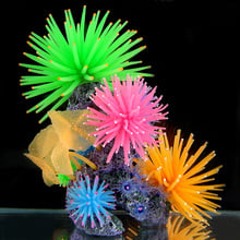 Planta de Coral Artificial de silicona suave, decoración de Acuario, adorno subacuático 2024 - compra barato