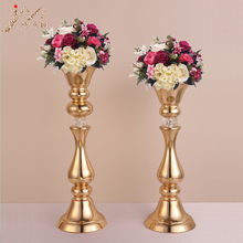 10 PCS Gold Flower Rack 45/50 cm Tall  Candle Holder Wedding Table Centerpieces Vase Decoration Event Party Road Lead 2024 - buy cheap