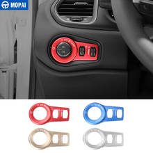 MOPAI Car Interior Headlight Switch Decoration Cover Stickers for Jeep Renegade 2015 Up/for Jeep Cherokee 2014 Up Car Styling 2024 - buy cheap