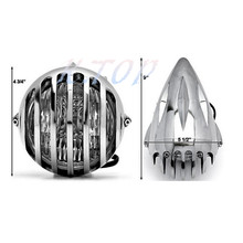 ZORBYZ 1Pcs Motorcycle ABS Chrome Bullet Grill H4 Halogen Headlight For Harley Suzuki Honda 2024 - buy cheap