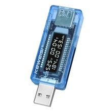 USB-детектор с ЖК-дисплеем, USB-тестер емкости и емкости для зарядного устройства, внешнего аккумулятора, вольтметр, амперметр 2024 - купить недорого
