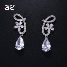 Be 8 2018 Fashion Style Water Drop Shape New Arrival Gorgeous Design Flower Earrings For Women Gift E384 2024 - buy cheap
