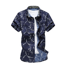 Summer New Big Size Men Shirt 5XL 6XL 7XL Male Casual Print Short Sleeve Shirt Beach Shirts for Men Men's Clothing 2024 - buy cheap