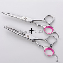 New 6.0 inch 440C steel 6cr13 Hairdressing Scissors set shears kit Barber Cutting & Thinning hair scissors Free Shipping 2024 - buy cheap