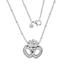 Necklaces & Pendants Silver United Regal Hearts Necklace DIY Sterling-Silver-Jewelry Silver 925 Original Pingente 2024 - buy cheap