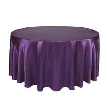 Round Table Cloth Topper Tablecloth Luxury Polyester Satin Table Cover Oilproof Wedding Party Restaurant Banquet Home Decoration 2024 - buy cheap