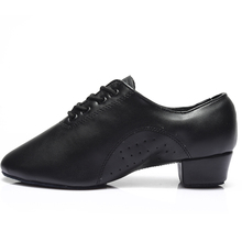 Zapatos de salón para hombre, calzado de baile latino, Tango, piel, negro, 701 2024 - compra barato