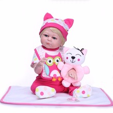 20 дюймов Кукла Reborn Baby кукла для девочек 50 см Реалистичная силиконовая кукла Reborn Baby для детей DIY мягкая игрушка bebek 2024 - купить недорого