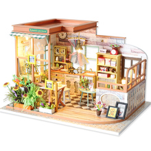 Diy Dollhouse Wooden Doll House Furniture Miniature Dollhouse Puzzle Assemble Kit 3d Miniaturas Dollhouse Toys For Children Gift 2024 - buy cheap