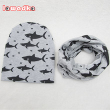 2Pcs Sets Baby Hat Spring Autumn Cotton Caps Scarfs Suits Animal Printed Infant Hats Scarf Set 2024 - buy cheap