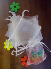 Bolsa de Organza de 17x23cm, 30 Uds., bolso de lazo blanco, bolsas de embalaje para té de joyería/regalo/comida/dulces, bolsa transparente, bolsa de hilo pequeña 2024 - compra barato