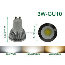 Foco led COB GU10 de 3W, lámpara halógena, luz cálida/fría, reemplazo de 55w/65w/85w, 10 Uds./lote, envío gratis 2024 - compra barato