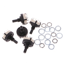 OOTDTY 5 Pcs 4P3T 4 Pole 3 Position 6mm Shaft Diameter Band Selector Rotary Switch 2024 - buy cheap