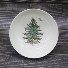 Árbol de Navidad de cerámica europea de 7 pulgadas, cuenco redondo de fideos para ensalada de frutas grandes, 1 paquete 2024 - compra barato
