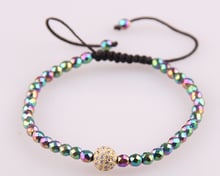 MOODPC Hot Sale Pacet Bead Hematitewith Beads  Micro Zircon ball Charm Bracelet For Yoga Bracelet 2024 - buy cheap