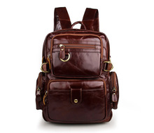 Винтажные женские рюкзаки Nesitu из натуральной воловьей кожи красного и коричневого цвета, рюкзак для девочек-подростков, дорожные сумки # M7042 2024 - купить недорого