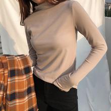 Плюс Размеры Для женщин осень тонкие половина высокий воротник сплошной Цвет кардиган Корейская версия пуловер свитер Для женщин топы 2024 - купить недорого