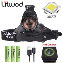 Z20 Litwod 2806 LED XHP70 Head lamp fishing headlamp 32000LM powerful Led Headlight zoom head light flashlight torch for camping 2024 - buy cheap