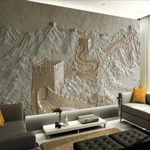 Great wall-papel de parede 3d, paisagem, quarto, hd, foto, tela, pintura em estilo chinês, personalizado 2024 - compre barato