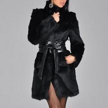 2018 fashion winter fur female decoration fur coat imitation rabbit fur long belt fur 2024 - buy cheap