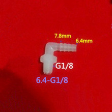 Conector de cotovelo de plástico, 6.4mm * g1/8 "100 tamanhos 2024 - compre barato