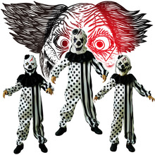 Halloween Children's Striped Kill Cospaly Party Costumes Kids Jumpsuit Boy's Scary Killer Costume 2024 - buy cheap