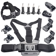 Chest mount  strap Head strap J-Hook Quick Base 3-way Arm for Gopro 10 9 8 7 Accessories Xiaomi yi 4k SJCAM SJ4000 SJ5000 F68 2024 - buy cheap