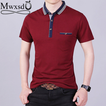 Mwxsd-polo de algodón para hombre, camiseta lisa transpirable, polos para hombre, ropa de alta calidad, Verano 2024 - compra barato