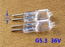 5PCS G5.3 36V halogen bulb 35w 50w Aroma lamp bulb Mechanical working light bulb 36v G5.3 crystal chandelier bulb 2024 - buy cheap