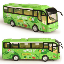 Имитационная модель автомобиля из сплава в виде экскурсионного автобуса для детей, акоусто-оптические возвращаемые игрушечные машины со светом и музыкой, подарок для детей, игрушки для мальчиков 2024 - купить недорого